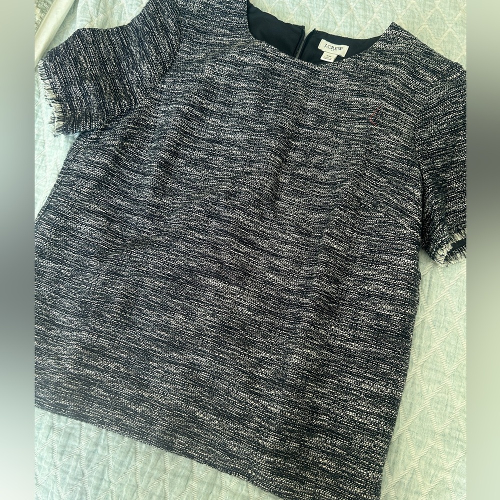 J. Crew tweed blouse